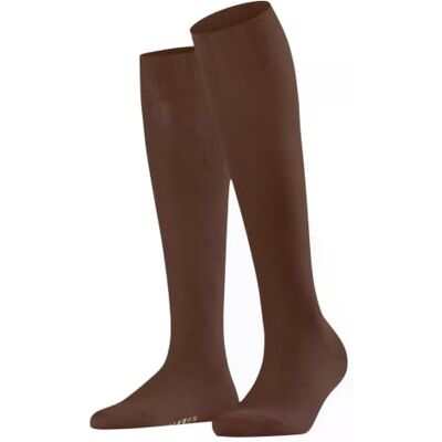 FALKE Damen Kniestrümpfe Cotton Touch W Kh Baumwolle lang einfarbig 1 Paar, Braun Cappucino 5520, 39-42 FALKE Damen Kniestrümpfe Cotton Touch W Kh Baumwolle lang einfarbig 1 Paar, Braun Cappucino 5520, 39-42