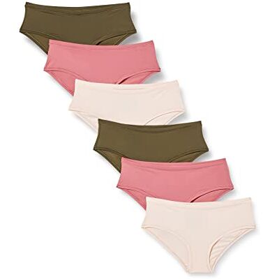 Amazon Damen Mikrofaser-Unterwäsche (Hipster & String, auch in großen Größen erhältlich), 6er-Pack, Dunkles Khakigrün/Mauve/Zartrosa, 3XL Große Größen Amazon Damen Mikrofaser-Unterwäsche (Hipster & String, auch in großen Größen erhältlich), 6er-Pack, Dunkles Khakigrün/Mauve/Zartrosa, 3XL Große Größen