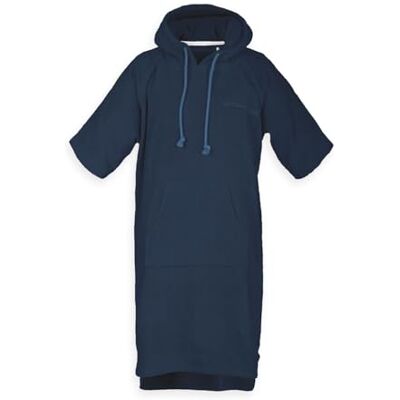 TOM TAILOR Surf Poncho für Damen und Herren, S-M, 100% Baumwolle/ Frottier, Badeponcho mit Kapuze, Bauchtasche und Logostickerei, Blau (Dark Navy) TOM TAILOR Surf Poncho für Damen und Herren, S-M, 100% Baumwolle/ Frottier, Badeponcho mit Kapuze, Bauchtasche und Logostickerei, Blau (Dark Navy)