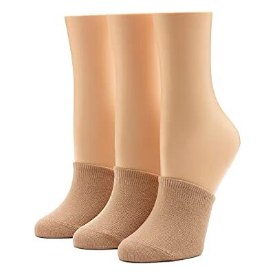 HUE Damen Cotton Toe Topper, 3 Pack Lässige Socken, Cream, Einheitsgröße (3er Pack) HUE Damen Cotton Toe Topper, 3 Pack Lässige Socken, Cream, Einheitsgröße (3er Pack)