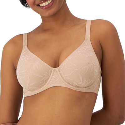 Bali Damen Breathe Lace Bügel Atmungsaktiver Modal-BH Umwandelbare Träger, Mandel, 95C Bali Damen Breathe Lace Bügel Atmungsaktiver Modal-BH Umwandelbare Träger, Mandel, 95C
