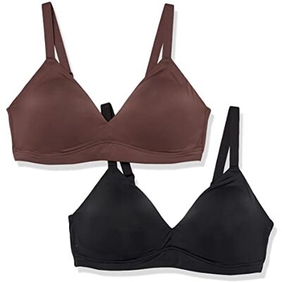 Amazon Damen Gepolsterter Bralette, 2er-Pack, Haselnuss/Schwarz, 3XL Große Größen Amazon Damen Gepolsterter Bralette, 2er-Pack, Haselnuss/Schwarz, 3XL Große Größen