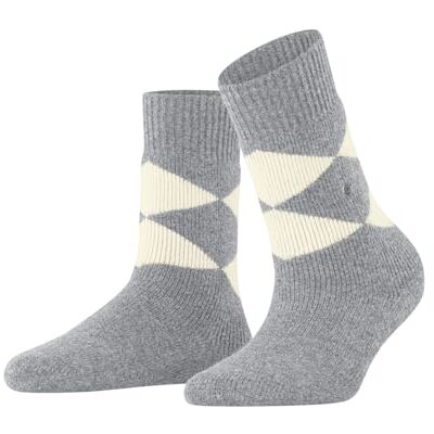 Burlington Damen Socken Cosy Argyle W Hp Wolle gemustert 1 Paar, Grau Grey Melange 3107, 36-41 Burlington Damen Socken Cosy Argyle W Hp Wolle gemustert 1 Paar, Grau Grey Melange 3107, 36-41