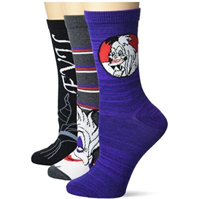 Disney Damen Crew-Socken, Schwarz, Einheitsgröße Disney Damen Crew-Socken, Schwarz, Einheitsgröße
