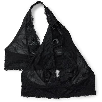Amazon Damen Nicht gepolsterter, bügelloser Bralette Mit Tiefem V-Ausschnitt, Nackenhalter und Weicher Stretchspitze, Pack of 2, Schwarz, M Amazon Damen Nicht gepolsterter, bügelloser Bralette Mit Tiefem V-Ausschnitt, Nackenhalter und Weicher Stretchspitze, Pack of 2, Schwarz, M