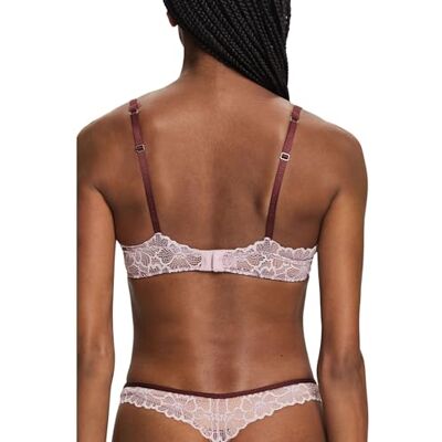 Esprit Damen Big Flower Lace Rcs Sexy Pad T-Shirt BH, Rust Brown, 75A EU Esprit Damen Big Flower Lace Rcs Sexy Pad T-Shirt BH, Rust Brown, 75A EU