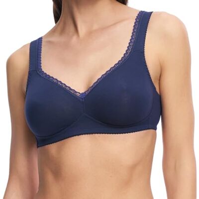 Susa Baumwoll BH Damen ohne Bügel Organic Cotton, Damen-BHS mit vorgeformten Cups, Optimaler Halt, Gepolsterte Träger Susa Baumwoll BH Damen ohne Bügel Organic Cotton, Damen-BHS mit vorgeformten Cups, Optimaler Halt, Gepolsterte Träger