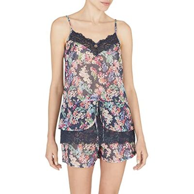 Giorgio Armani Women's Daily Charme Microfiber Pajama Set, Marine Floral Print, Medium Giorgio Armani Women's Daily Charme Microfiber Pajama Set, Marine Floral Print, Medium