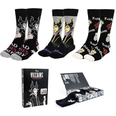 CERDÁ LIFE'S LITTLE MOMENTS Unisex Pack Calcetines 3 Piezas Disney Villanas Socken, bunt, One Size CERDÁ LIFE'S LITTLE MOMENTS Unisex Pack Calcetines 3 Piezas Disney Villanas Socken, bunt, One Size