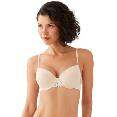 Wacoal Damen Petite Embrace Spitze Push-Up-BH, Undurchsichtige, Sand, 75AA Wacoal Damen Petite Embrace Spitze Push-Up-BH, Undurchsichtige, Sand, 75AA