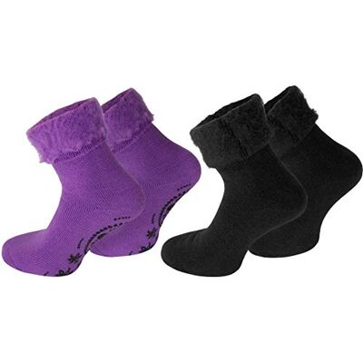 normani 2 Paar Kuschelsocken / Bettsocken / Socken Stripe geringelt mit Elasthan normani 2 Paar Kuschelsocken / Bettsocken / Socken Stripe geringelt mit Elasthan