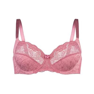 Dorina Philippa Vollschalen-BH – Bügel-BH ohne Polsterung mit Spitzendetails, Curve-Größen, Rosa Dorina Philippa Vollschalen-BH – Bügel-BH ohne Polsterung mit Spitzendetails, Curve-Größen, Rosa