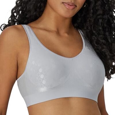 Bali Damen Comfort Revolution Shaping Bügelloser BH mit intelligenten Größen, Kristallgraues Muster, Large Bali Damen Comfort Revolution Shaping Bügelloser BH mit intelligenten Größen, Kristallgraues Muster, Large