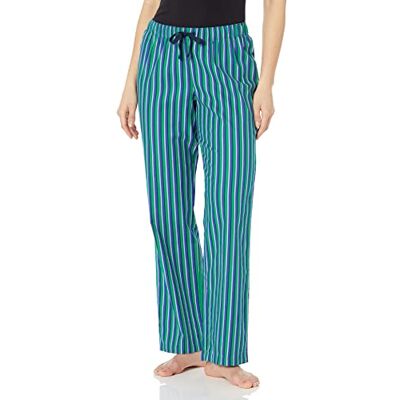 Amazon Damen Pyjamahose aus Flanell Auslauffarben, Blau Grün Streifen, XXS Amazon Damen Pyjamahose aus Flanell Auslauffarben, Blau Grün Streifen, XXS