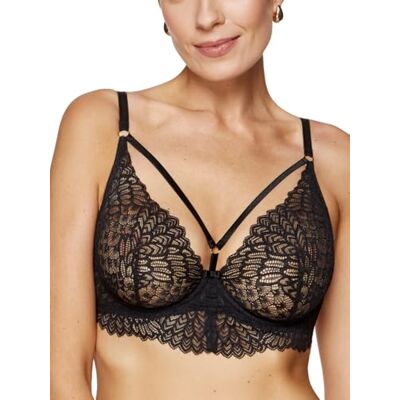 Gorteks Lingerie Celeste-B2 Weicher, bequemer Bügel-BH, Damenunterwäsche, Transparent ungepolsterter BH Schwarz Gorteks Lingerie Celeste-B2 Weicher, bequemer Bügel-BH, Damenunterwäsche, Transparent ungepolsterter BH Schwarz