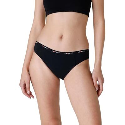 Lovable Für Menstruationszyklus, reichlicher Fluss, Period Panties Damen-Slip, Schwarz+Logo, M Lovable Für Menstruationszyklus, reichlicher Fluss, Period Panties Damen-Slip, Schwarz+Logo, M
