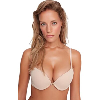 TRENDYOL Damen Unterwäsche Verstärkter/Push-Up Gewebter BH,Haut,85B, hautfarben, B TRENDYOL Damen Unterwäsche Verstärkter/Push-Up Gewebter BH,Haut,85B, hautfarben, B
