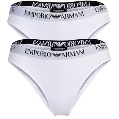 Giorgio Armani Essential Cotton 2-Pack Brazilian Petticoat, Weiß/Weiß, S (2er Pack) für Damen, Weiß/Weiß, S Giorgio Armani Essential Cotton 2-Pack Brazilian Petticoat, Weiß/Weiß, S (2er Pack) für Damen, Weiß/Weiß, S