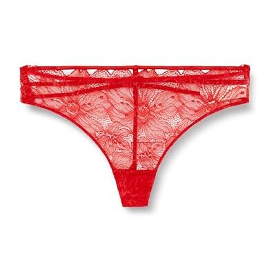 Dagi Women's Red Regular Waist String Pants with Lace, Red,S Dagi Women's Red Regular Waist String Pants with Lace, Red,S