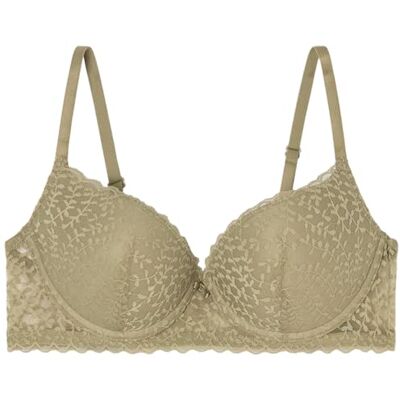 Women'secret Wunderschöner Push-up-BH für Damen, Khaki, Khaki, 70C Women'secret Wunderschöner Push-up-BH für Damen, Khaki, Khaki, 70C