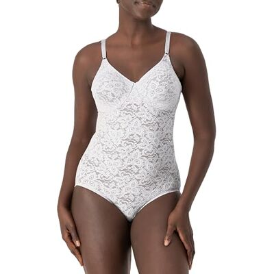 Bali Damen Shapewear Lace 'N Smooth Body Slip Weiß 75D Bali Damen Shapewear Lace 'N Smooth Body Slip Weiß 75D