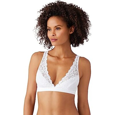 Wacoal Damen Embrace Bügelloser Wandelbarer Spitzen BH, Durchsichtig, weiß, 90 Wacoal Damen Embrace Bügelloser Wandelbarer Spitzen BH, Durchsichtig, weiß, 90