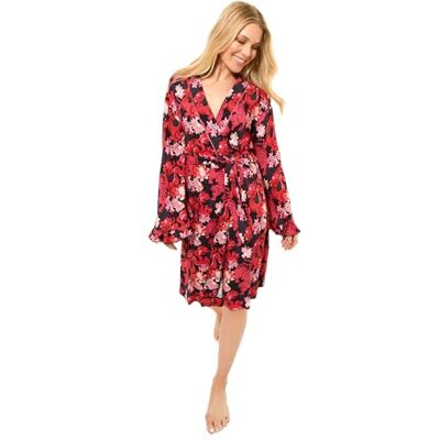 Joe Browns Damen Dragon Print Dramatic Flounce Sleeve Kimono Dressing Gown Bademantel, Rose, 38 Joe Browns Damen Dragon Print Dramatic Flounce Sleeve Kimono Dressing Gown Bademantel, Rose, 38
