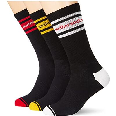 Mxthersocker Unisex Classic Eighty Eight / 3 Pack Socken, Schwarz, L EU Mxthersocker Unisex Classic Eighty Eight / 3 Pack Socken, Schwarz, L EU