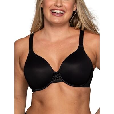 Vanity Fair Damen Full Figure Beauty Rückenglättungs, 4-Wege-stretchstoff, Leicht Gefütterte Körbchen Bis H BH, Undurchsichtige, Bügel-Schwarz, 100B Vanity Fair Damen Full Figure Beauty Rückenglättungs, 4-Wege-stretchstoff, Leicht Gefütterte Körbchen Bis H BH, Undurchsichtige, Bügel-Schwarz, 100B
