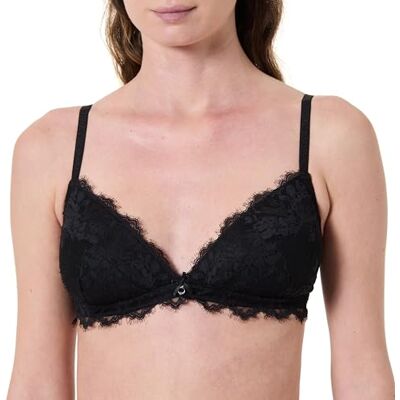 Giorgio Armani Damen Eternal Lace Gepolsterter Triangel-BH Schwarz M, Schwarz, M Giorgio Armani Damen Eternal Lace Gepolsterter Triangel-BH Schwarz M, Schwarz, M