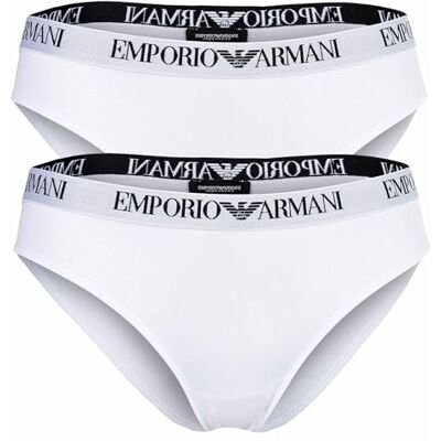 Giorgio Armani Woman's Essential Cotton 2-Pack Slip, Weiß, XS, weiß/weiß, XS Giorgio Armani Woman's Essential Cotton 2-Pack Slip, Weiß, XS, weiß/weiß, XS