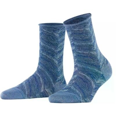 FALKE Damen Socken Shiny Special Edition W So Lyocell gemustert 1 Paar, Grün Smoky Blue 6483, 39-42 FALKE Damen Socken Shiny Special Edition W So Lyocell gemustert 1 Paar, Grün Smoky Blue 6483, 39-42