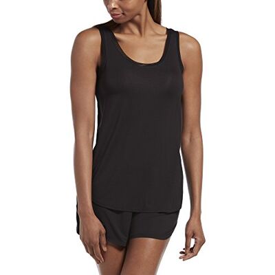 HUE Damen SleepWell with TempTech Pajama Sleep Tank Top Pyjamaoberteil, schwarz, Groß HUE Damen SleepWell with TempTech Pajama Sleep Tank Top Pyjamaoberteil, schwarz, Groß