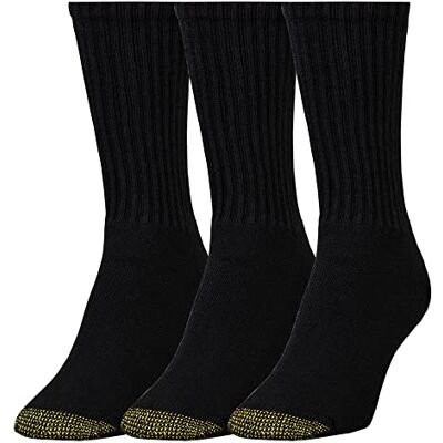 Gold Toe Damen Ultratec Crew Socks, 3-pairs Lässige Socken, Schwarz, M EU Gold Toe Damen Ultratec Crew Socks, 3-pairs Lässige Socken, Schwarz, M EU