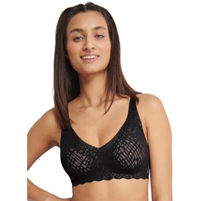 Sloggi Damen Zero Feel Bliss Soft Bra, Black, M Sloggi Damen Zero Feel Bliss Soft Bra, Black, M
