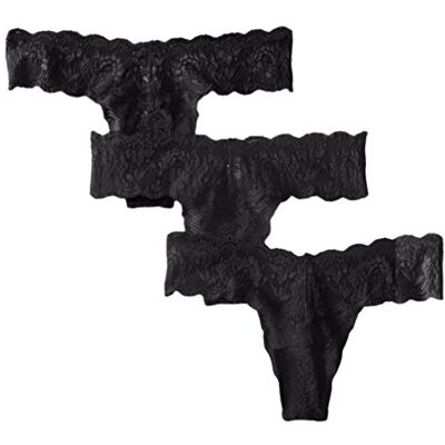 Cosabella Damen Say Never Cutie Low Rise Tanga, 3er-Pack Stringhöschen, Schwarz/Schwarz/Schwarz, Einheitsgröße Cosabella Damen Say Never Cutie Low Rise Tanga, 3er-Pack Stringhöschen, Schwarz/Schwarz/Schwarz, Einheitsgröße