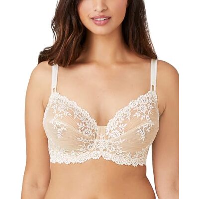 Wacoal Damen T-Shirt BH Embrace Lace Sg Classique, Geblümt, Beige (Nude), 85EE Wacoal Damen T-Shirt BH Embrace Lace Sg Classique, Geblümt, Beige (Nude), 85EE