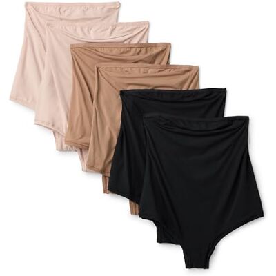 Amazon Damen Höschen für Schwangere in den Ausführungen Under-Bump und Over-Bump, aus Baumwolle und Mikrofaser, 6er Pack, Gewaschene Bronze/Helles Blütenblatt/Schwarz, 42 Amazon Damen Höschen für Schwangere in den Ausführungen Under-Bump und Over-Bump, aus Baumwolle und Mikrofaser, 6er Pack, Gewaschene Bronze/Helles Blütenblatt/Schwarz, 42