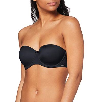 HUBER Damen Damen Bandeau Bh Balconette, Schwarz (Schwarz 7664), 75C EU HUBER Damen Damen Bandeau Bh Balconette, Schwarz (Schwarz 7664), 75C EU