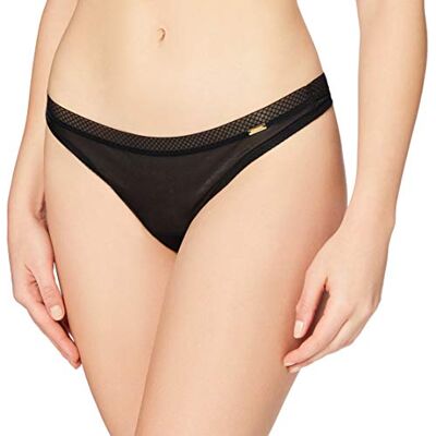 Gossard Damen Tanga Glossies Sheer Thong, Schwarz, X-Large (Herstellergröße: X-Large) Gossard Damen Tanga Glossies Sheer Thong, Schwarz, X-Large (Herstellergröße: X-Large)