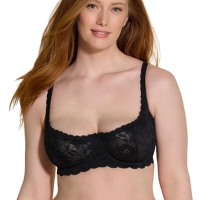 Cosabella Damen Say Never Balconette-BH, Undurchsichtige, Schwarz, 75E Cosabella Damen Say Never Balconette-BH, Undurchsichtige, Schwarz, 75E