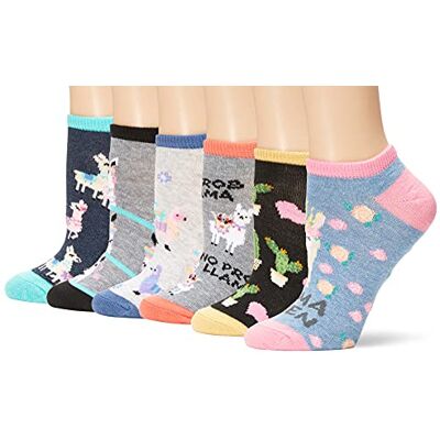 K BELL K. Bell Women's 6 Pack Novelty No Show Low Cut Socks, Llama Queen Ankle Socks Six (Multi-Colored), Shoe Size: 4-10 K BELL K. Bell Women's 6 Pack Novelty No Show Low Cut Socks, Llama Queen Ankle Socks Six (Multi-Colored), Shoe Size: 4-10