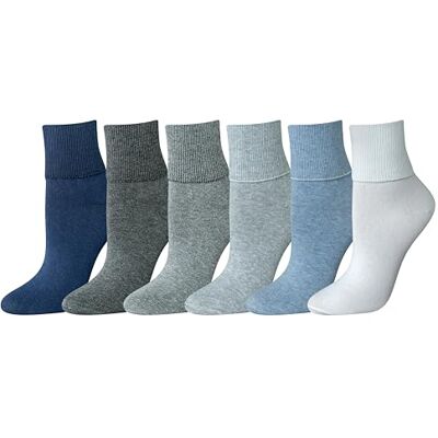 Amazon Damen Leichte Socken Mit Umschlagbündchen, 6 Paar, Grundfarben, 38.5-43 Amazon Damen Leichte Socken Mit Umschlagbündchen, 6 Paar, Grundfarben, 38.5-43