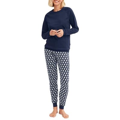 CALIDA Daylight Dreams Bündchen-Pyjama Damen Peacoat Blue 48-50 CALIDA Daylight Dreams Bündchen-Pyjama Damen Peacoat Blue 48-50