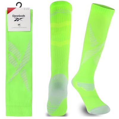 Reebok Technische Unisex-Socke – Hochleistung, Kompression Running, atmungsaktiv, für Laufen, Gym und intensives Training, waschbar, 1 Paar, Größe 43-45, Grün Reebok Technische Unisex-Socke – Hochleistung, Kompression Running, atmungsaktiv, für Laufen, Gym und intensives Training, waschbar, 1 Paar, Größe 43-45, Grün