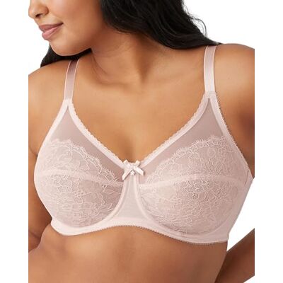 Wacoal Damen Retro Chic 855186 Bügel, Ungefüttert, Netzstoff, BH mit voller Abdeckung, Durchsichtig, Rosenstaub, 90C Wacoal Damen Retro Chic 855186 Bügel, Ungefüttert, Netzstoff, BH mit voller Abdeckung, Durchsichtig, Rosenstaub, 90C