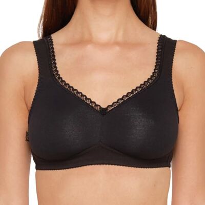 Susa Baumwoll BH Damen ohne Bügel Organic Cotton, Damen-BHs mit vorgeformten Cups, Optimaler Halt, Gepolsterte Träger Susa Baumwoll BH Damen ohne Bügel Organic Cotton, Damen-BHs mit vorgeformten Cups, Optimaler Halt, Gepolsterte Träger