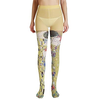Sahabowi Damen Strumpfhose mit hoher Taille, Nylon, 3D-gemustert, Strümpfe, Kuss - Einheitsgröße Sahabowi Damen Strumpfhose mit hoher Taille, Nylon, 3D-gemustert, Strümpfe, Kuss - Einheitsgröße