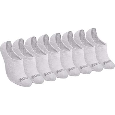 Saucony Damen No Show Cushioned Invisible, Available in S-l (8, 16 Pairs) Liner-Socken, Grau Basic (8 Paar), Large (8er Pack) Saucony Damen No Show Cushioned Invisible, Available in S-l (8, 16 Pairs) Liner-Socken, Grau Basic (8 Paar), Large (8er Pack)