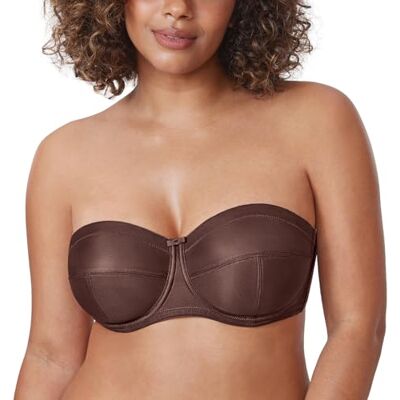 DELIMIRA Damen Trägerloser BH mit Bügel Taupe 80C DELIMIRA Damen Trägerloser BH mit Bügel Taupe 80C